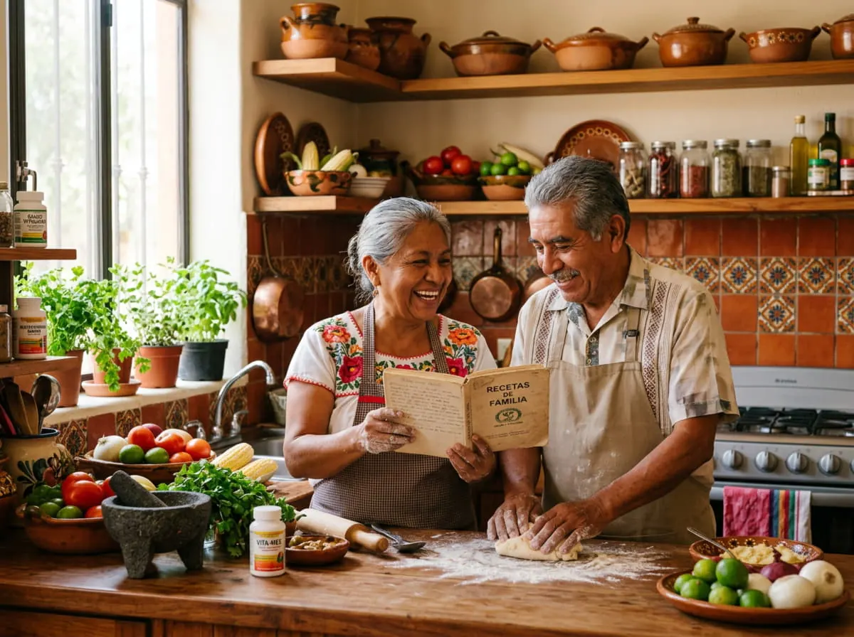Pareja guatemalteca mayor de 50 años en casa