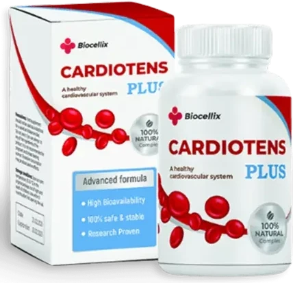 Cardiotens Plus — empaque, 20 cápsulas